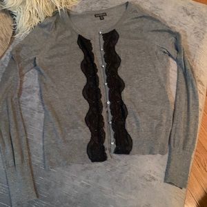 Express Lace & faux Diamond Cardigan